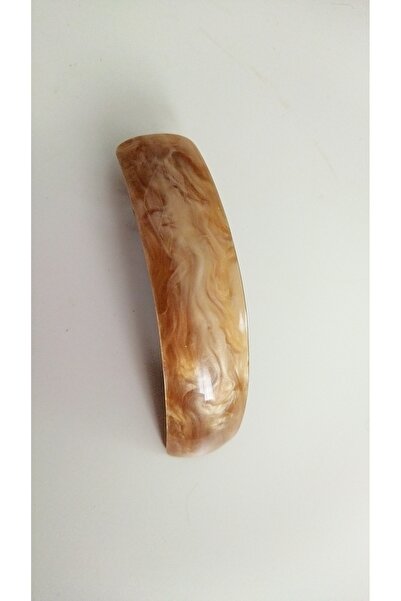 TREND Champagne Color Shiny Pearlescent Curved Automatic Clip Hair Clip - High Quality Acetate Hairpin