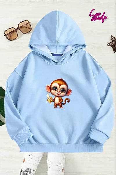SevMode SWEATSHIRT CU GLUGĂ IMPRIMAT UNISEX COPII