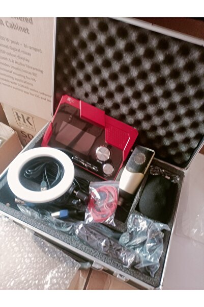 Mito MİTO K8 PROFESYONEL TİK TOK CANLI YAYIN MİKROFON SETİ-SES KARTI VE LED IŞIKLI