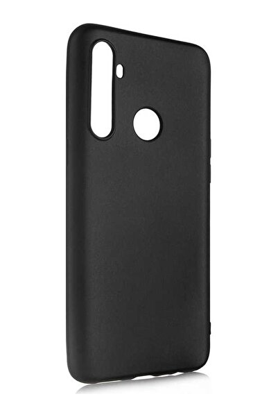tekno grup Realmi 5i Kılıf Mat Premium Silikon Kılıf - Siyah + Cam Ekran Koru...
