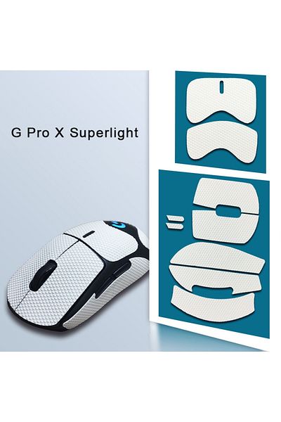 KOQZM شريط قبضة الماوس A10 مصنوع يدويًا وملصق غير قابل للانزلاق وممتص للعرق لماوس G Pro X اللاسلكي فائق الخفة