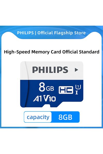 Philips 8GB PHILIPS Memory Card 512GB 256GB 128GB 64GB 32GB U3 V30 4K Full HD Micro TF Mini SD Card TF Memor