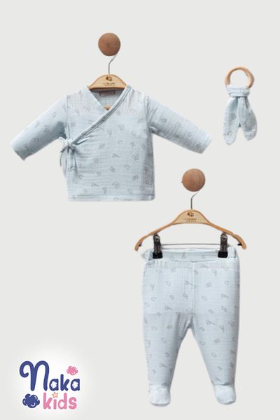 Naka Concept Mini Racer Muslin 10-Piece Baby Boy Newborn Hospital Discharge Set