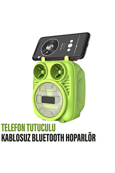 EXENAR Kablosuz Bluetooth Hoparlör Speaker  Telefon Tutucu Rgb Hoparlör Renkl...