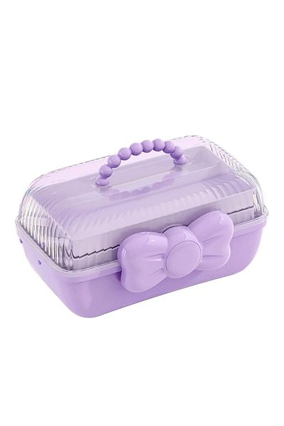 Choice purple Cute Bowknot Multi-layer Hairpin Storage Box Girls Jewellery Box Children's Hair Accessories