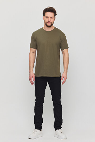 a02teks Ανδρικό κοντό μανίκι με λαιμόκοψη 100% βαμβακερό