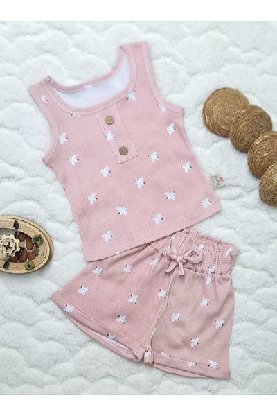 TNY Girl's Top and Bottom Suspender Set