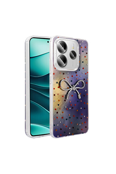 Hatreds Xiaomi Redmi Note 14 5G Kılıf Kamera Koruma Çıkıntılı Kurdele Taşlı T...