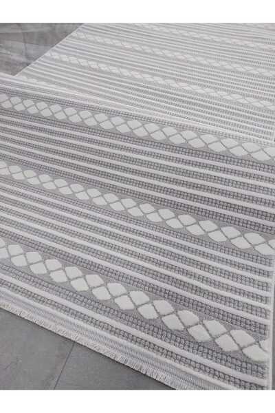 NOVA HALI Bambu tarz yazlık antialerjik kesme halı yolluk salon halısı korido...