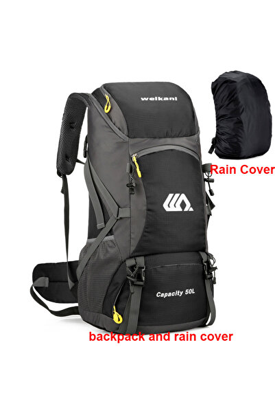 Choice1 حقيبة ظهر كبيرة للسفر والتخييم للرجال بسعة 50 لترًا وحقيبة ظهر كبيرة ...