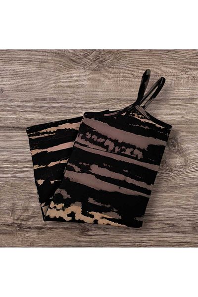 ESTA STORE Multicolor Digital Printing Narrow Mold Rope Suspender Tank Top