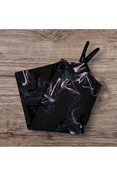ESTA STORE Multicolor Digital Printing Narrow Fit Thick Fabric Rope Strap Undershirt