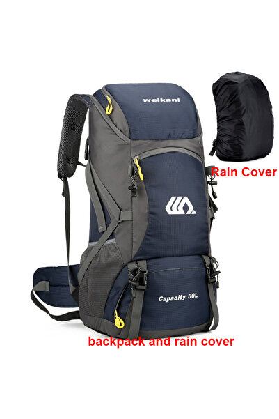 Choice1 حقيبة ظهر كبيرة للسفر والتخييم للرجال بسعة 50 لترًا وحقيبة ظهر كبيرة للمشي لمسافات طويلة وحقيبة ظهر سياحية مقاومة للماء في الهواء الطلق