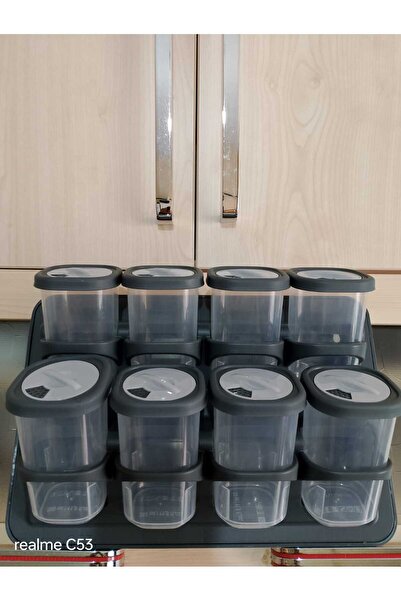 Güncü home 8 li döner kapaklı stand baharatlık