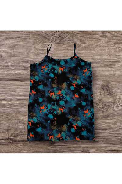 ESTA STORE Multicolor Digital Printing Narrow Fit Thick Fabric Rope Strap Undershirt