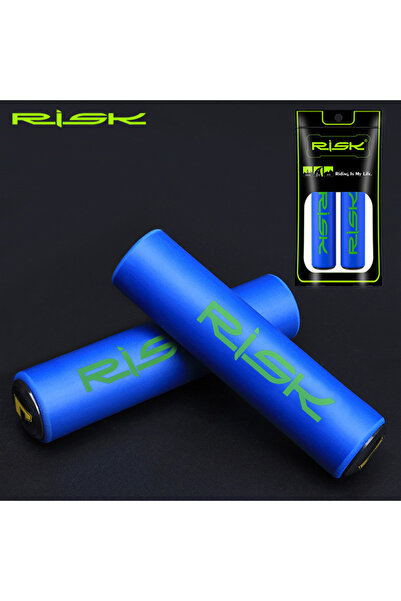 Choice مقابض مقود دراجة RISK Blue من RISK، خفيفة الوزن، مضادة للانزلاق، ناعمة...