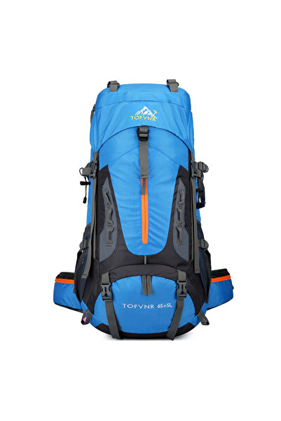 Choice حقيبة ظهر تخييم زرقاء سماوية سعة 70 لترًا، حقيبة سفر رجالية، حقيبة ظهر كبيرة للتخييم والتسلق، حقيبة تخزين كبيرة للمشي لمسافات طويلة