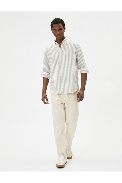 Koton Slim Fit ing klasszikus galléros gombos, hosszú ujjú
