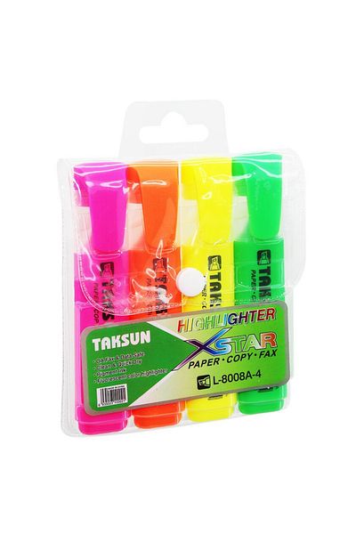Taksun Original Highlighter Pastel Color Set (4 Pieces)