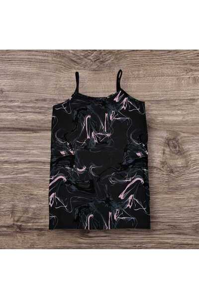 ESTA STORE Multicolor Digital Printing Narrow Fit Thick Fabric Rope Strap Undershirt