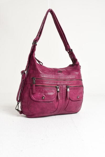 yuzuco Rucsac moale din piele artificială, mov (model: 571-11-13A)