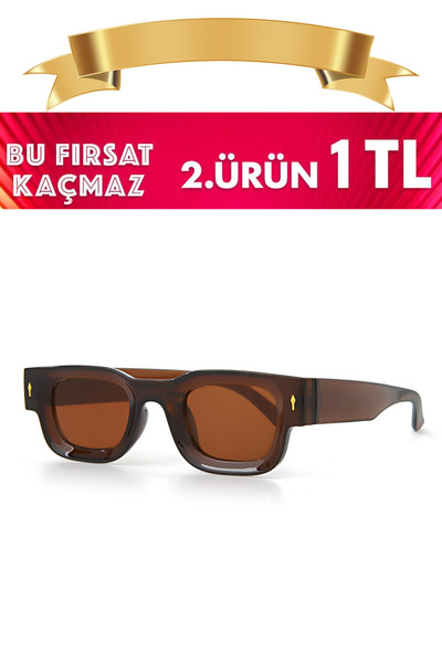 Zzla 2. المنتج 1 نظارة شمسية للجنسين باللون البني مع حماية من الأشعة فوق البن...