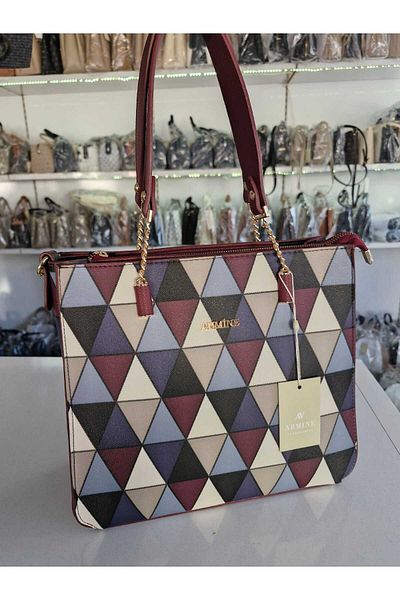 Armine 362 Women's Shoulder Bag Plaid New