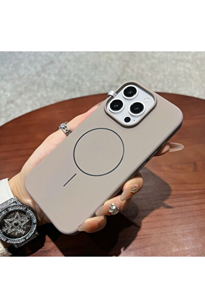 halkhouse iPhone 14 Pro Max Kılıf Magsafe Şarj Özellikli Pürüzsüz Soft Ruby S...