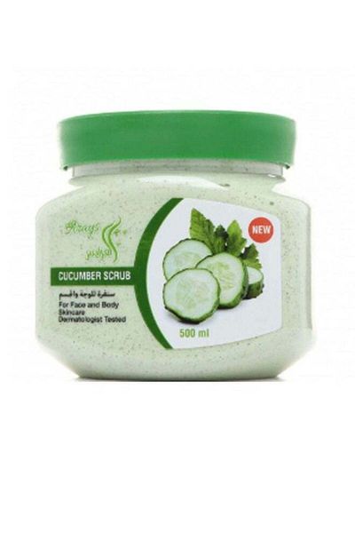 Alarays 2 boxes of Strawberry and Cucumber Face and Body Scrub Cream 500ml