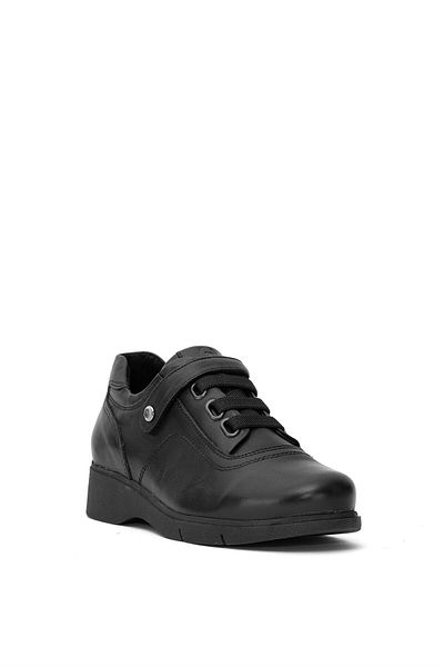 Mammamia Pantofi de damă negri casual - D25YA-3620 piele reală