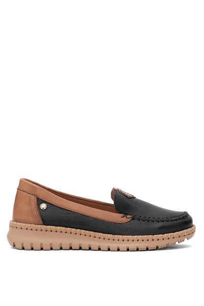 Mammamia Pantofi de damă negri din piele naturală D25YA-3265