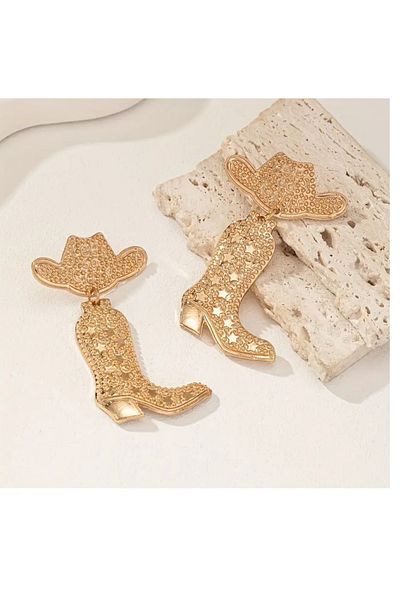 mos&more Steel Brand Cowboy Boots Women's Earrings