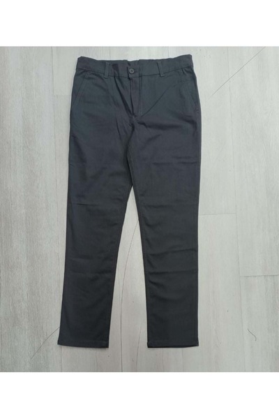 BAŞAK ÇOCUK GİYİM KETEN PANTALON BATTAL BOY 48/56 BEDEN - GRİ - 52