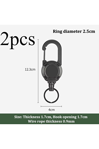 Choice 2 قطعة سوداء 1/2/3 قطع شارات سحب متينة قابلة للسحب مع بكرة هوية وسلسلة...