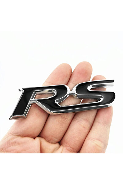 Choice Black Silver 3d Metal RS Sticker Letters Logo Car Front Grille Rear Trunk Emblem Badge For Car Sport