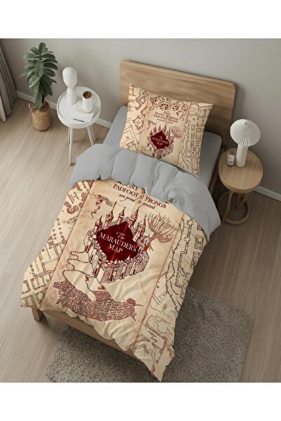 Home طقم غطاء لحاف قطني فردي مطبوع رقميًا ثلاثي الأبعاد بنمط هاري بوتر
