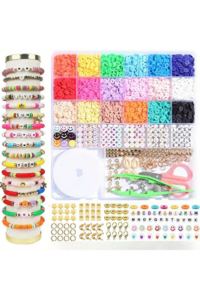 Choice مجموعة صنع أساور من خرز الطين 1H2200CB، مجموعة خرز البذور لصنع مجوهرات...