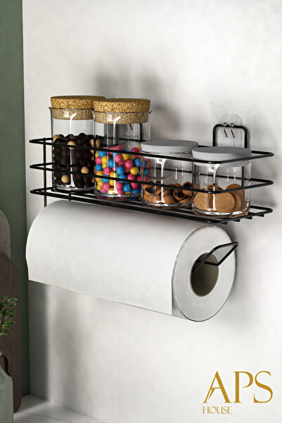 Home APS Yapışkanlı Raflı Rulo Kağıt Havluluk Peçetelik Havlu Kağıtlık Siyah ...