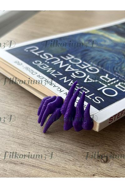 Filkorium3D Semn de carte cu figură de mână - Semn de carte cu tematică de groază - Semn de carte cu gheare