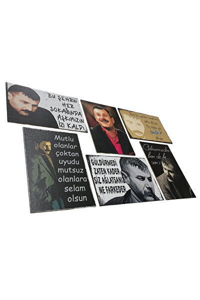 Limly Tasarım Azer bülbül 6 lı retro poster seti