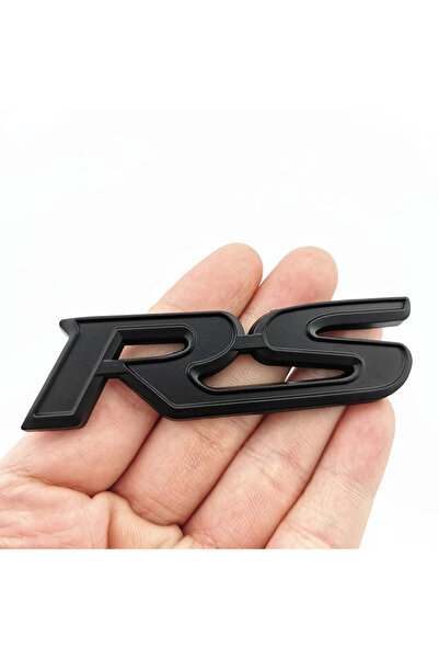 Choice Full Black 3d Metal RS Sticker Letters Logo Car Front Grille Rear Trunk Emblem Badge For Car Sport R