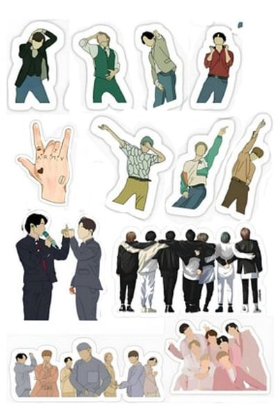 Sticksy Bts Sticker Phonelaptop Notebook Tablet Notebook Flask Sticker Sticker St143