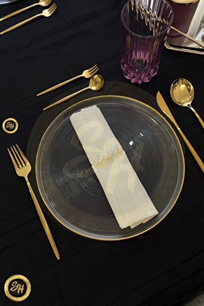 Snow Homs 6 Adet Çelik Gold Tatlı Kaşığı Paslanmaz | 6 Parça Lüks Tatlı Kaşığ...