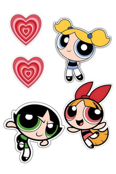 Sticksy Powerpuff Girlssticker Phone Laptop Notebook Tablet Notebook Water Bottle Sticker Sticker St191