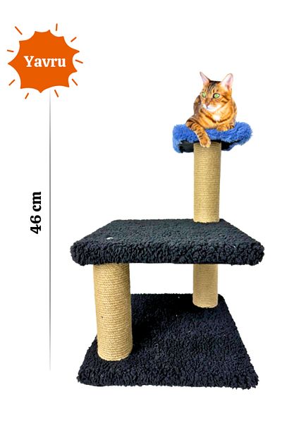 Komano Pontika Plush Textured Soft 3 Layer Kitten Cat Scratching Board 46 cm Soft Loved Colors