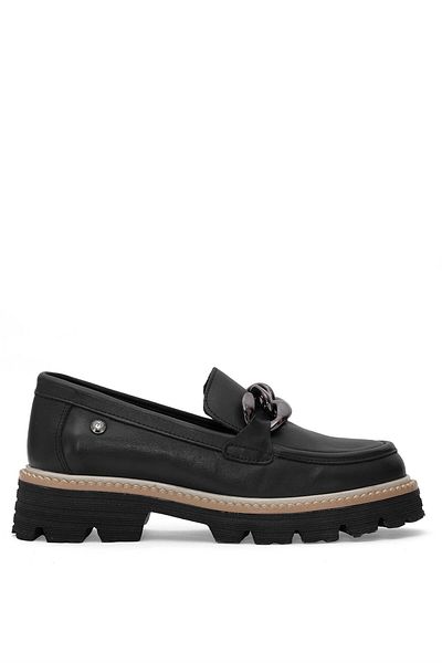 Mammamia Pantofi de damă negri din piele naturală D25YA-3690