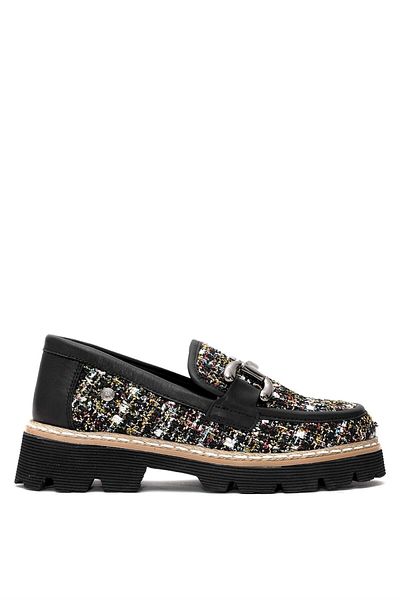 Mammamia Pantofi de damă negri din piele naturală D25YA-3770