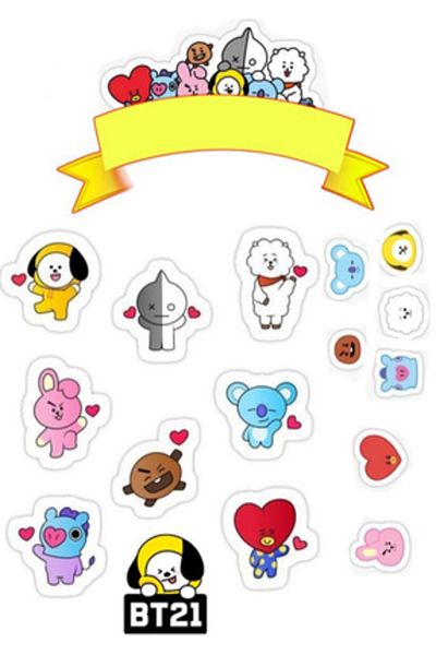Sticksy Bts Bt21 Stickerphone Laptop Notebook Tablet Notebook Flask Sticker Sticker St530