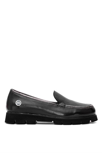 Mammamia Pantofi casual negri din piele naturală de damă D25YA-7380