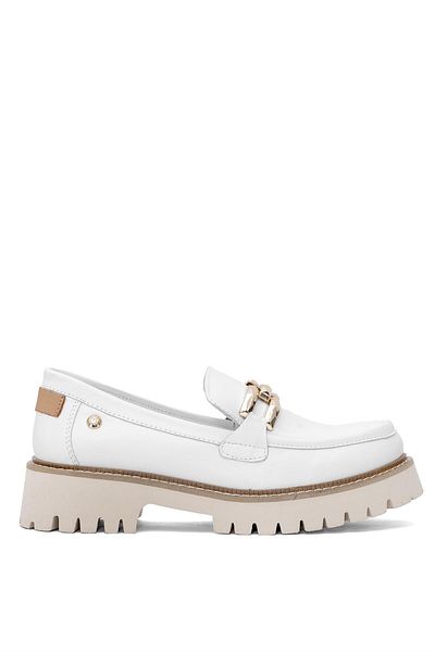 Mammamia D25Ya-3695 Women's Genuine Leather Casual Shoes White